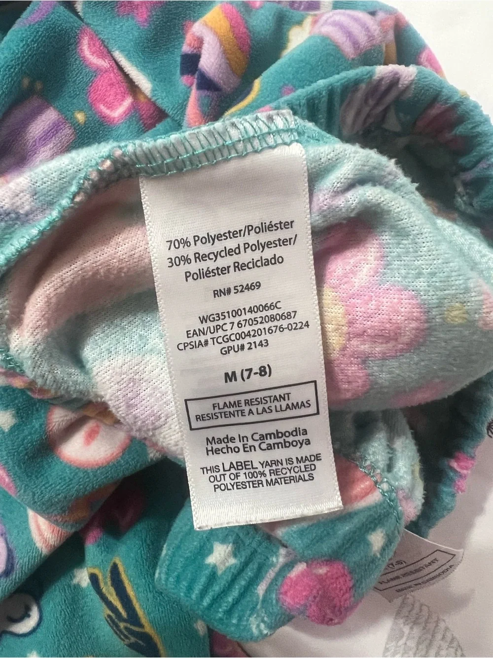wonder nation Teal Floral & Icon Print Pajama Bottoms with Pink Accents
